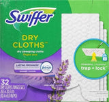 Swiffer Sweeper Dry Sweeping Pad, Multi Surface Refills for Dusters Floor Mop, with Febreze Lavender, 32 count