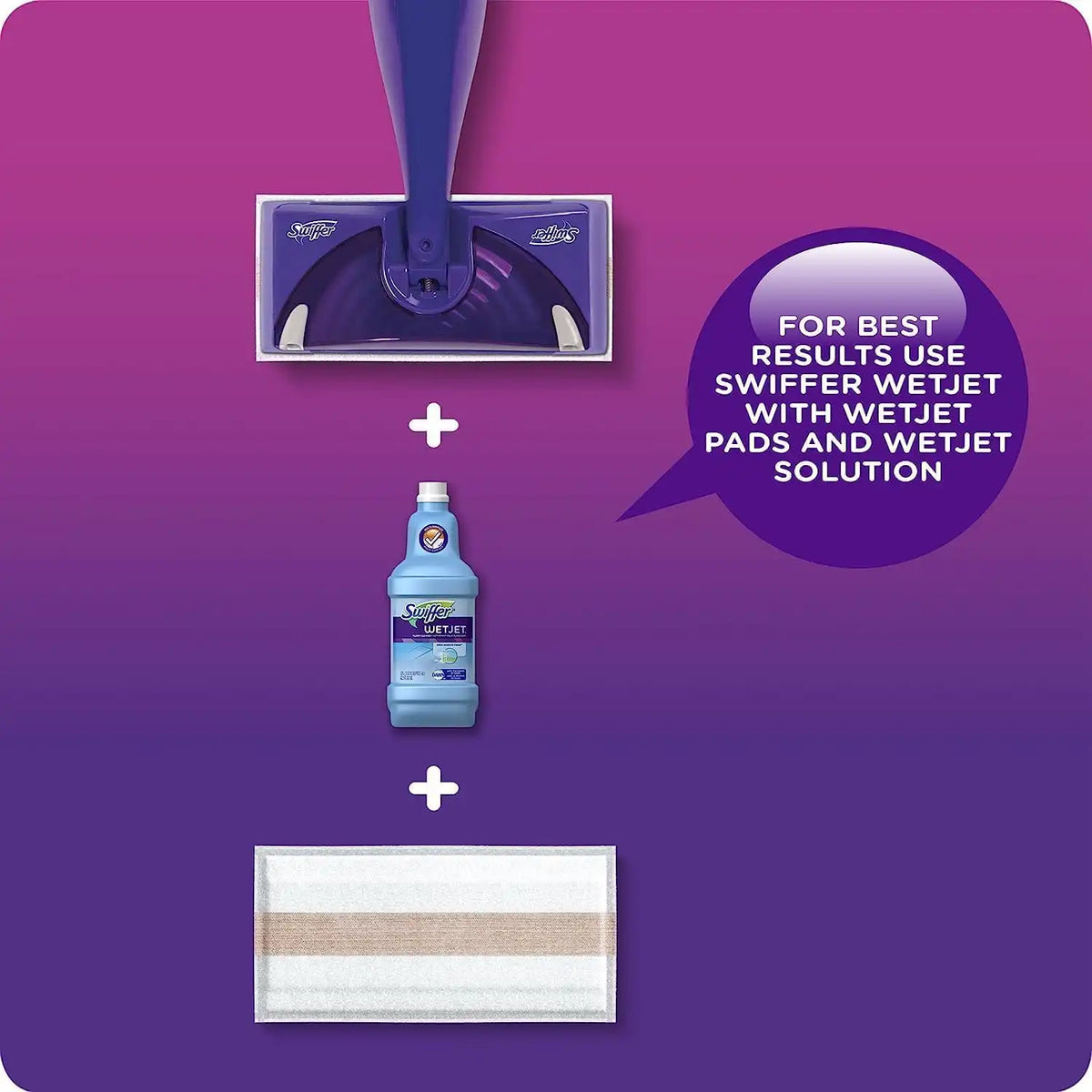Swiffer Floor Cleaner Solution Refill, Lavender, 42.2 Fl Oz, Pack of 4