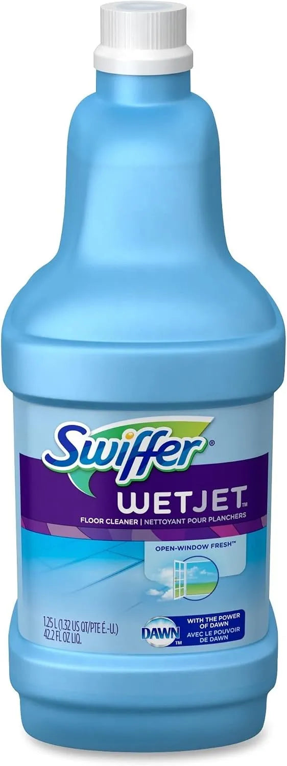 Swiffer FBA_23679CT WetJet Multi Purpose Solution 42.31.25 ozliter, Multicolor, Open Window Fresh Scent, 42.2 Fl Oz