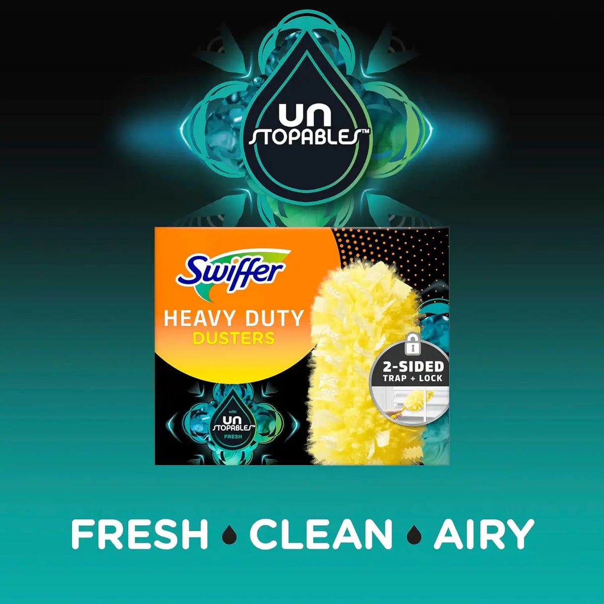 Swiffer Dusters Multi-Surface Heavy Duty Duster Refills,Unstopables Fresh Scent,11 Count (Pack of 3)