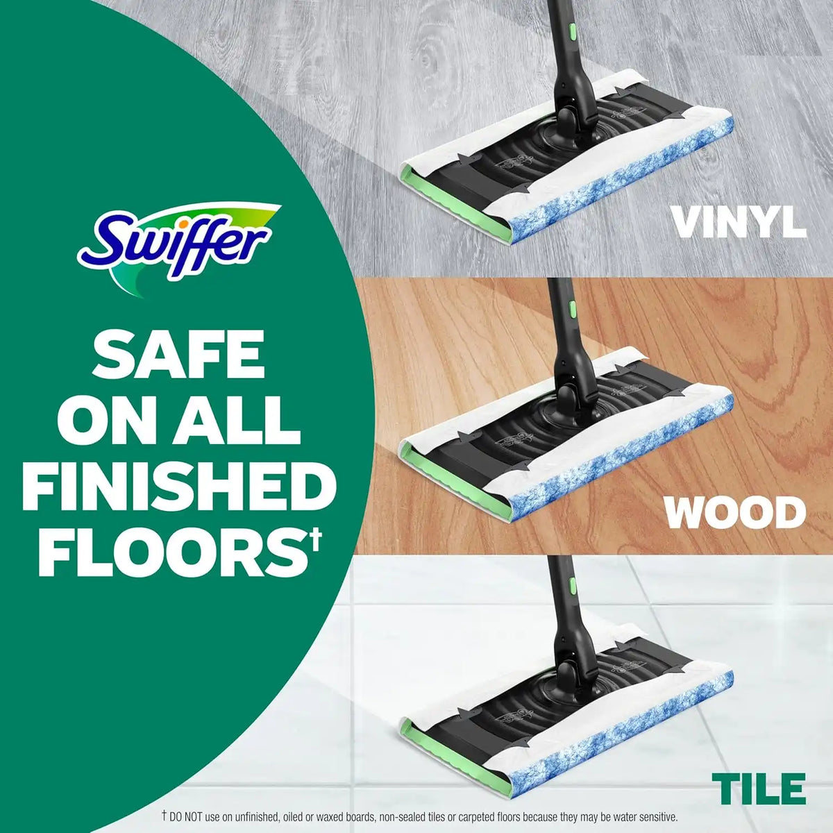 Swiffer Heavy Duty Mop Wet Multi-Surface Cloth Refills for Floor Mopping and Cleaning, Lavender Scent, 20 count