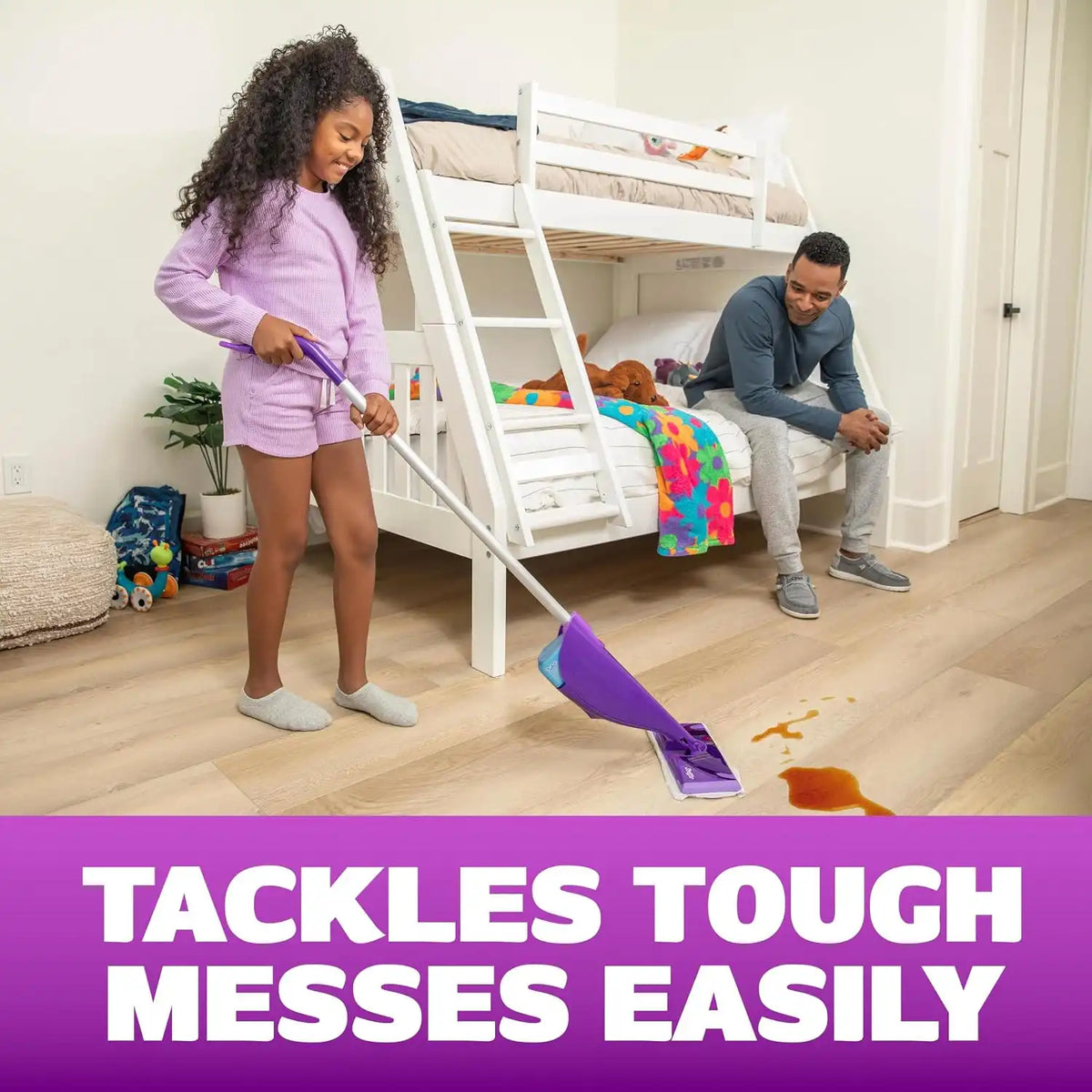 Swiffer WetJet Multi-Purpose Floor Cleaner Solution with Febreze Refill, Hardwood Floor Cleaner, Lavender Scent, 1.25 Liter -42.2 Fl Oz (Pack of 2)