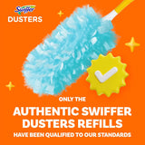 Swiffer Dusters Refill for Cleaning, Made by SWIFFER, Feather & Microfiber Duster Disposable Alternative, for Dusting Furniture, Blinds, Ceiling Fans, Walls, Helps Remove Allergens, Unscented, 18ct
