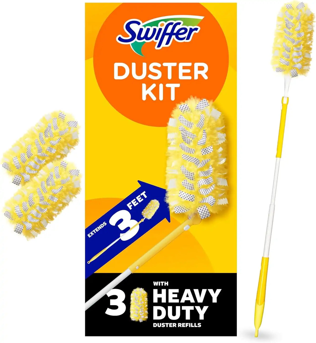 Swiffer Duster Kit with 3 ft Extendable Handle