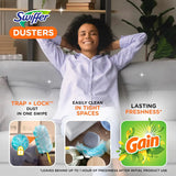 Swiffer Dusters Refill for Cleaning, Made by SWIFFER, Feather & Microfiber Duster Disposable Alternative, for Dusting Furniture, Blinds, Ceiling Fans, Helps Remove Allergens, Gain Scent, 18 Count