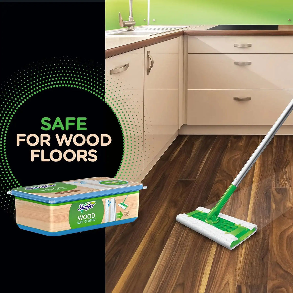 Swiffer Heavy Duty Mop Wet Multi-Surface Cloth Refills for Floor Mopping and Cleaning, Hardwood Floor Cleaner, 20 count