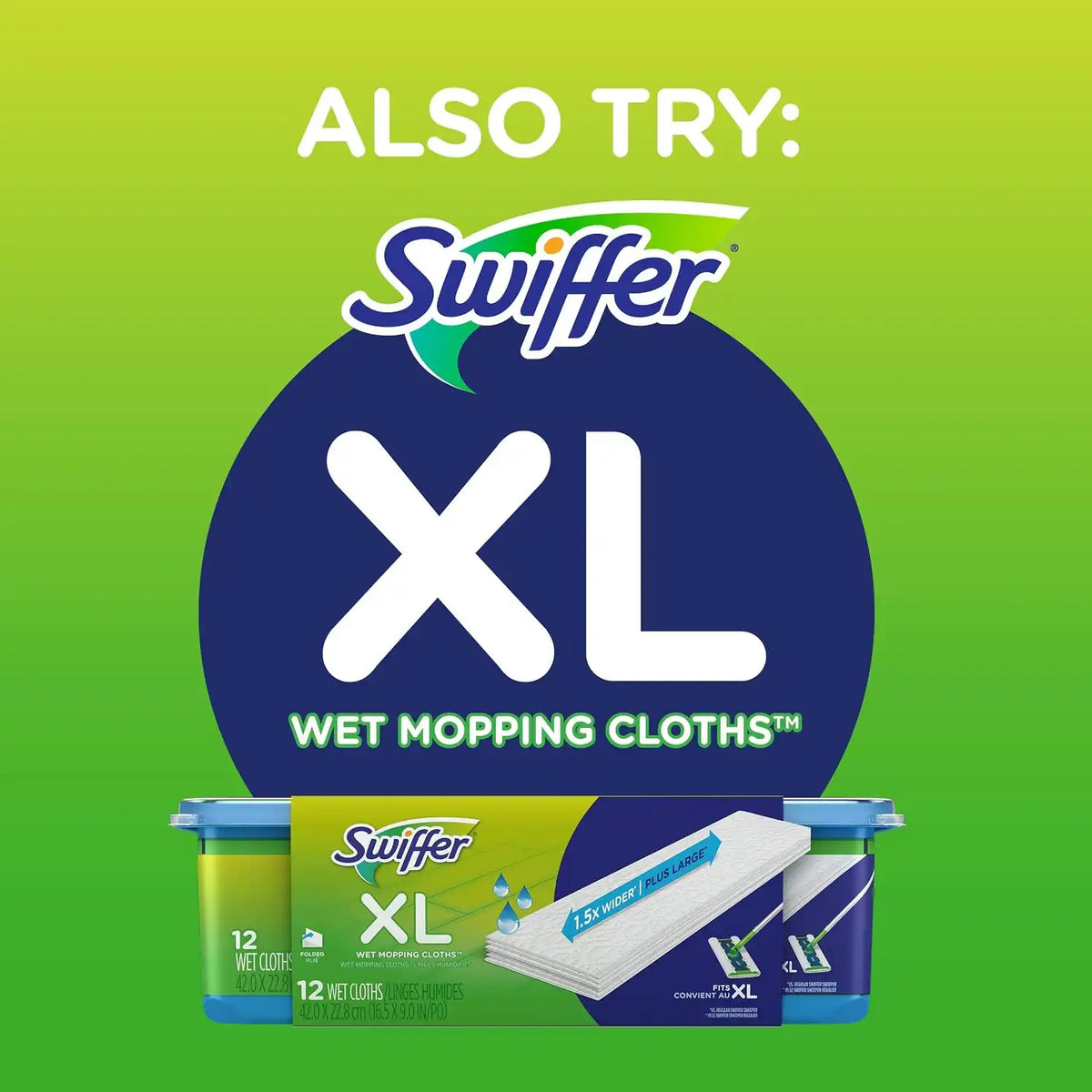 Swiffer Sweeper Heavy Duty Multi-Surface Dry Cloth Refills for Floor Sweeping and Cleaning, 10 count, Pack of 2