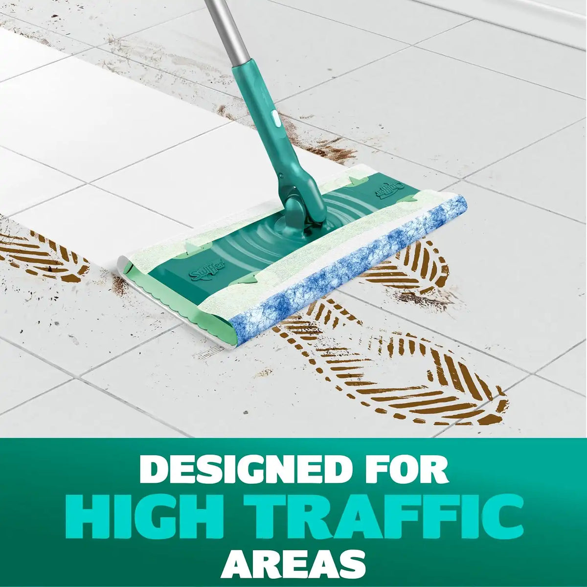 Swiffer Mop & Go Deluxe 2-in-1 Multi-Surface Kit for Floor Cleaning
