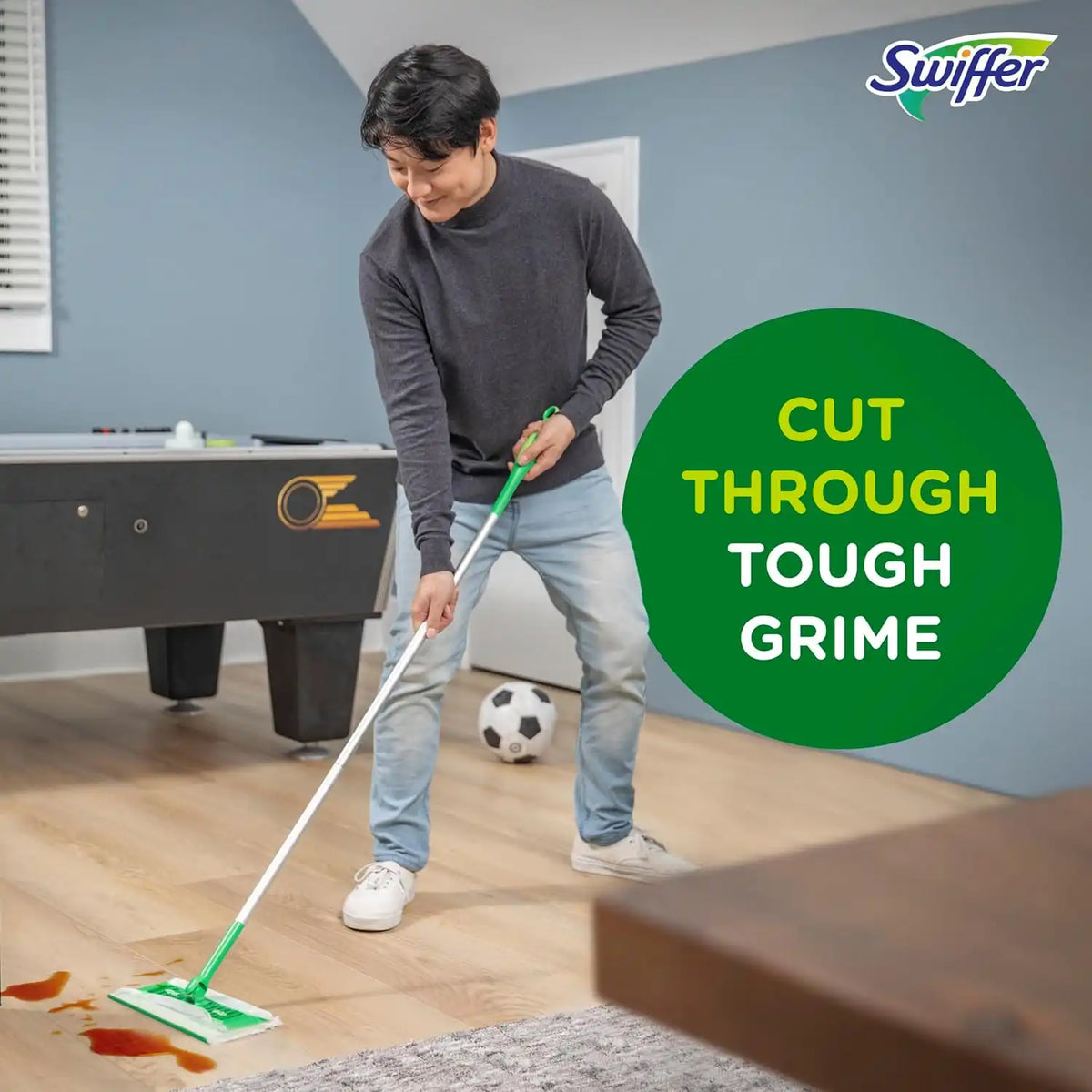 Swiffer Sweeper Wet Mopping Cloths, Multi-Surface Floor Cleaner with Gain Original Scent, 24 Count (Pack of 3)