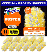 Swiffer Dusters Heavy Duty Multi-Surface Duster Refills for Cleaning, Unscented, 11 Count