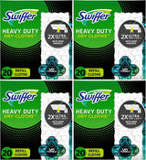 Swiffer Sweeper Heavy Duty Dry Multi-Surface Cloth Refills for Floor Sweeping and Cleaning,Unstopables Fresh Scent,20 Count (Pack of 4)